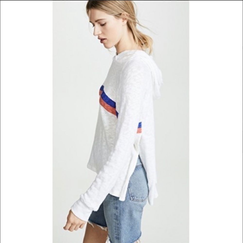NWT Sundry Stripe slit sided hoodie size 2 - Picture 3 of 10